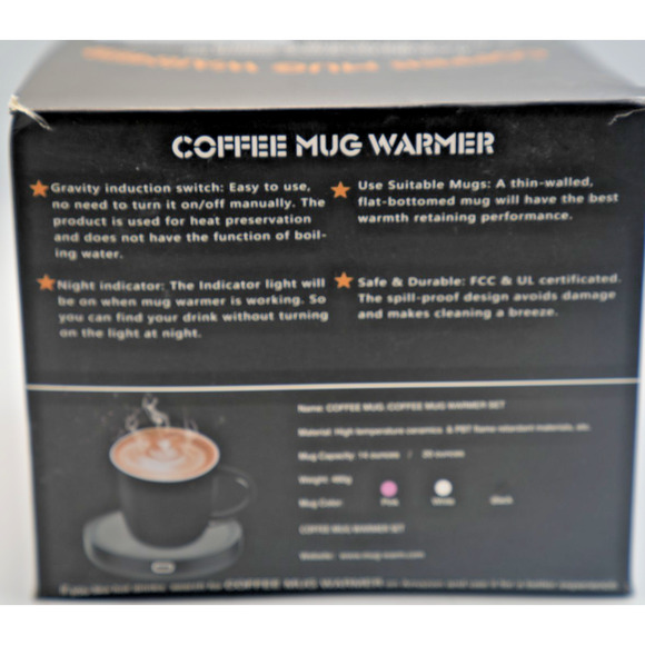 Electric Coffee Mug Warmer Plate with Auto Gravity Switch, Black - Picture 4 of 5